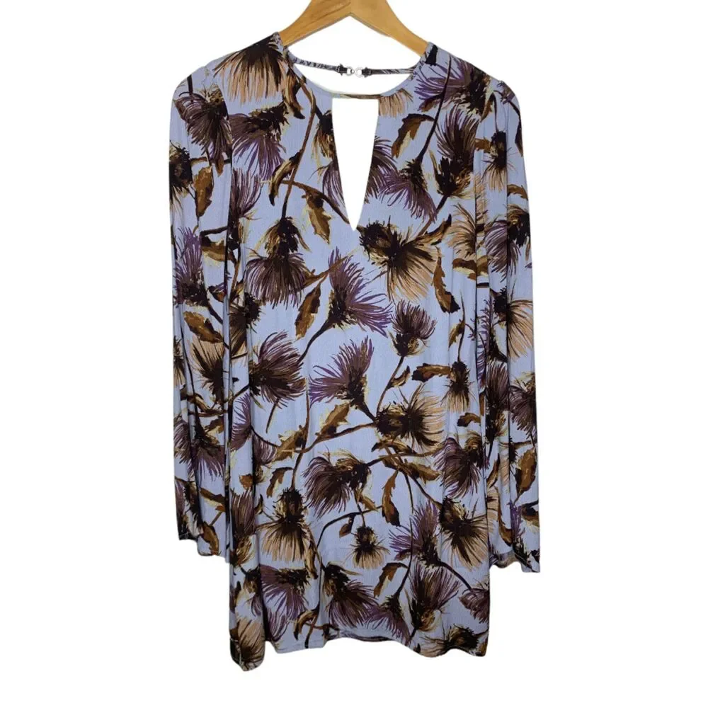 Kimchi Blue floral mini dress bell sleeve size small